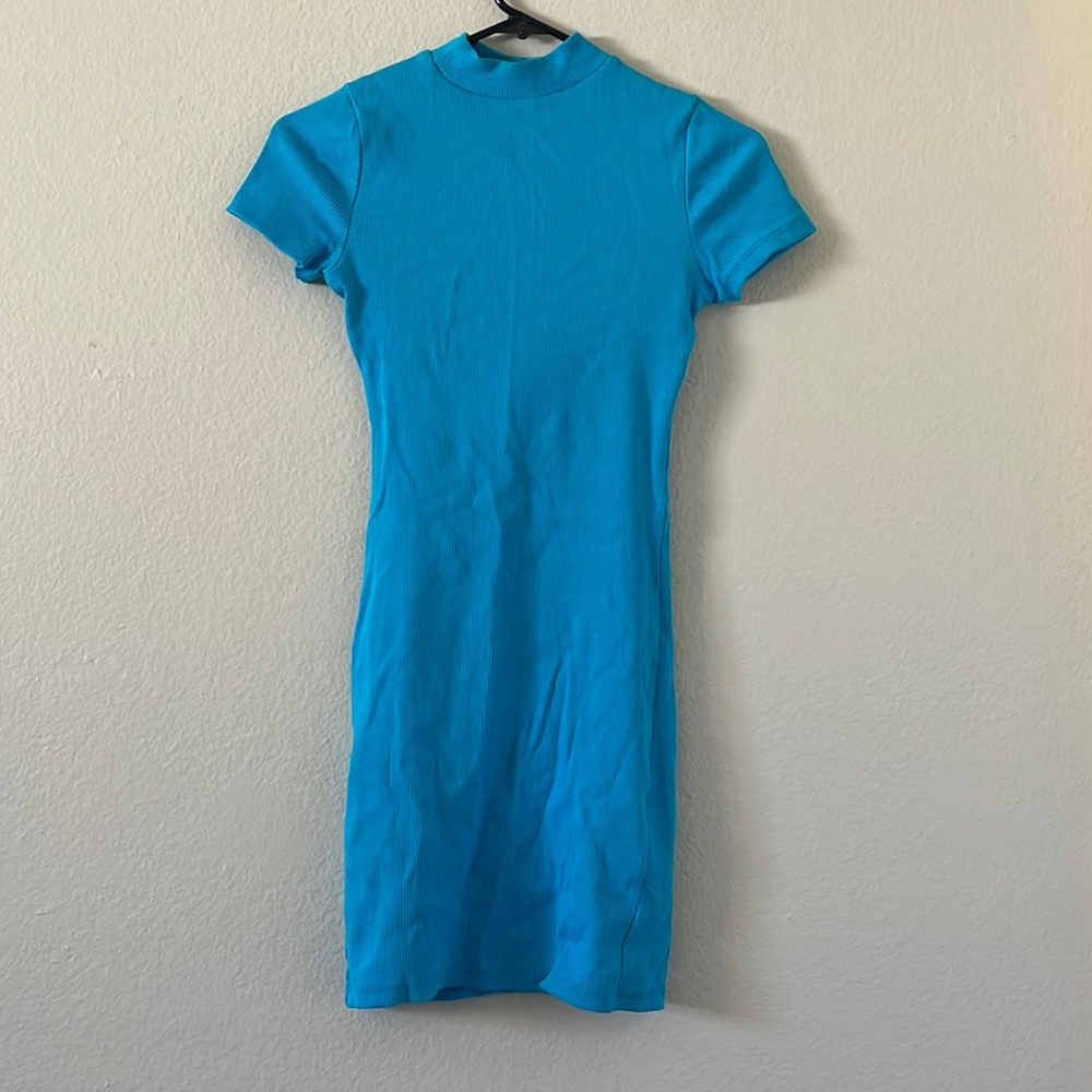 Blue skater dress
